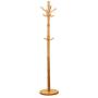 COAT RACK ZHIRONG Hangers Floor-standing Bamboo Bedroom Clothes Rack 9 Hooks Bag Rack Hat Holder Scarf Rack Corner (Color : B)