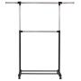 JF World 2 Rod Garment Rack Adjustable Clothes Hanger