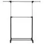 JF World 2 Rod Garment Rack Adjustable Clothes Hanger JF World 2 Rod Garment Rack Adjustable Clothes Hanger