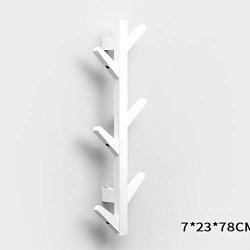 SPLY DTEM Solid Wood Wall-Mounted Hangers Bedroom Clothes Hooks Wall Coat Hooks / 3 Colors (Color : C, Size : 7X23X78cm)