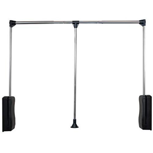 Probrico Pull Down Wardrobe Lift Heavy Duty Adjustable Wardrobe Clothing Rail Clothes Hanger Closet Rod for Wardrobe Bedroom Closet Space Saving (32.68inch-42.28inch)