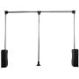 Probrico Pull Down Wardrobe Lift Heavy Duty Adjustable Wardrobe Clothing Rail Clothes Hanger Closet Rod for Wardrobe Bedroom Closet Space Saving (32.68inch-42.28inch)