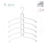HJYPYJ Magic Hanger,Household Iron Folding Hanger,Multi-Layer Storage Space-Saving Organizer Hangers, Durable/White / 6 pcs