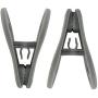 Kadiss Hanger Clips 30 Pack, Multi-Purpose Hanger Clips for Hangers, Grey Finger Clips for Plastic Clothes Hangers, Pants Hangers Clips