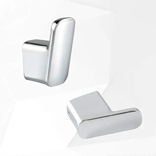 Bathroom Towel Hooks 2 Pack Stainless Steel Robe Clothes and Towel Hooks, Heavy Duty Towel Hooks for Bathroom & Kitchen, Modern Style (Silver, 2 Packs) Bathroom Towel Hooks 2 Pack Stainless Steel Robe Clothes and Towel Hooks, Heavy Duty Towel Hooks for Bathroom & Kitchen, Modern Style (Silver, 2 Packs)