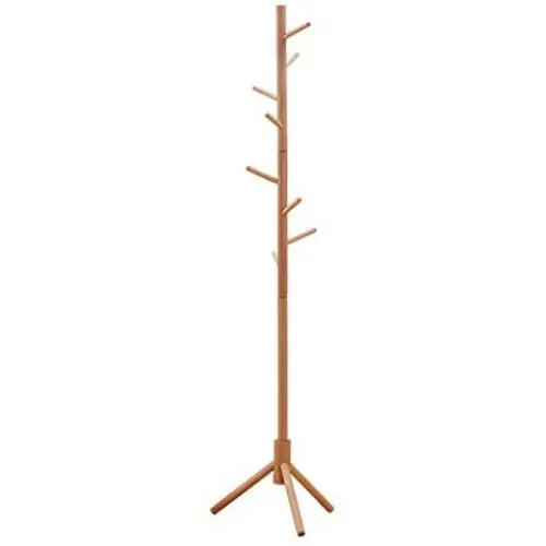 TLTLYMJ Coat Rack, Solid Wood Bedroom Hangers, Home Floor, Simple Office Clothes Rack (Color : Wood Color)