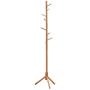 TLTLYMJ Coat Rack, Solid Wood Bedroom Hangers, Home Floor, Simple Office Clothes Rack (Color : Wood Color)