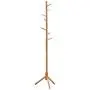 TLTLYMJ Coat Rack, Solid Wood Bedroom Hangers, Home Floor, Simple Office Clothes Rack (Color : Wood Color)