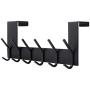 Dseap Over The Door Hook Hanger, Over The Door Towel Rack, for Coat Clothes Hat Towel Bathroom, Black