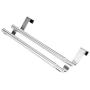 TOPINCN Towel Holder Double Layers Stainless Steel Telescopic Rack Hanger Organizer Door Cabinets Bathroom Kitchen Garage