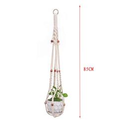 Flosky 3pcs/Set Handmade Macrame Plant Hanger Indoor Outdoor Hanging Basket Flower Pots