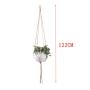 Flosky 4pcs Braided Macrame Plant Hanger Hanging Basket Flowerpot Holder Garden Decor