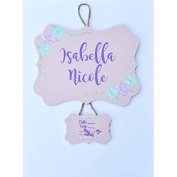 Infant hospital door hanger Isabella design