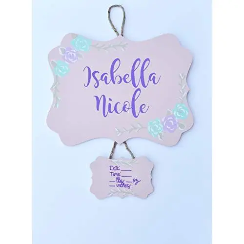 Infant hospital door hanger Isabella design Infant hospital door hanger Isabella design