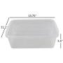 Pekky 15 Quart Plastic Storage Box, Clear Bin Organizer(2 Packs)