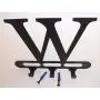 Capital Letter W Monogram Wall Hook Hanger. Satin Black. Solid Steel. Screws Included. Capital Letter W Monogram Wall Hook Hanger. Satin Black. Solid Steel. Screws Included.