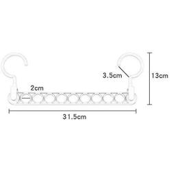 HHXD 3Pcs Clothes Hanger Organizer,9 Holes Double Hook Storage Coat Hangers Modern/Blue / 3pcs