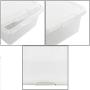 Wekiog Versatile Storage Organizer Plastic Bins with Lids, White 2 Packs, 14 Quart.