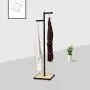 WZP Clothing Display Stand Creative Metal Wrought Iron Floor Coat Rack,Wooden Nordic Easy to Assemble Stainless Steel Bedroom Independent Hanger Nakajima/Black/As Shown