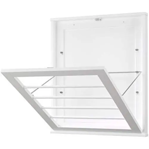 Whitmor Wall Mounted Drying Rack, White Whitmor Wall Mounted Drying Rack, White