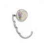 Purple Lavender Flower Plant Table Hook Folding Bag Desk Hanger Foldable Holder