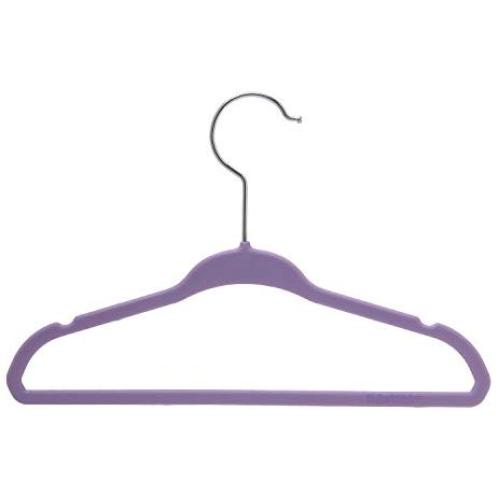 BriaUSA Kids Baby Clothes Hangers Purple Steel Hooks ?Ultra Slim, Sturdy Saves You Extra Space ? Boxes of 20