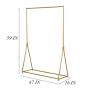Modern Gold Garment Clothes Display Racks Retail Display Clothing Rack Wrought Iron Single Rod Floor-Standing Hangers Clothes Shelves Made of Sturdy Iron with Spacious Storage Space