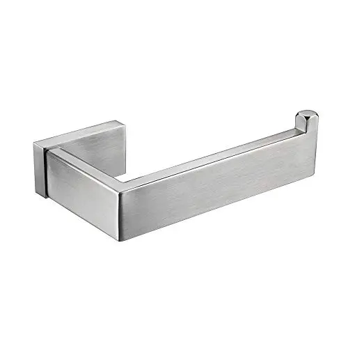 Durafe Toilet Roll Holder Stainless Steel 304 Square Towel Hanger Wall Mounted Hooks for Bathroom Brushed Nickel Durafe Toilet Roll Holder Stainless Steel 304 Square Towel Hanger Wall Mounted Hooks for Bathroom Brushed Nickel