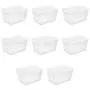 Sterilite 16598008 56 Quart/53 Liter Storage Box, White Lid w/ Clear Base, 8-Pack Sterilite 16598008 56 Quart/53 Liter Storage Box, White Lid w/ Clear Base, 8-Pack