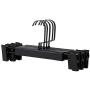 5Pcs Trousers Organizer Flat Hook Pants Hanger Clothes Home Wardrobe Storage Rack Non Slip Solid Wood Adult Closet with Clip