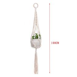 Flosky 3pcs/Set Macrame Plant Hanger Cotton Rope Hanging Basket Flower Pots Net Decor