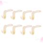 TOPBATHY 8 Pcs Car Vehicle Headrest Hooks Hanger for Handbag Purse Cloth Grocery (Beige)