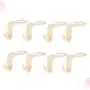 TOPBATHY 8 Pcs Car Vehicle Headrest Hooks Hanger for Handbag Purse Cloth Grocery (Beige)
