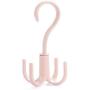 Leyeet 360-degree Rotation Hanging Hook Storage Hanger Home Use for Clothes Bag Hat Scarf (Color : Pink)