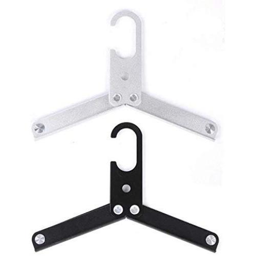 10PC Random Color Portable Travel Clothes Hanger Decoration Non-Slip Sturdy Aluminum Alloy Foldable Rack Outdoor Drying Clothe Storage Closet