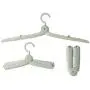 lzndeal Folding Travel Clothes Hangers PP Adjustable Shoulder Clothes Rack for Adult Children