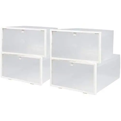 NEXCOVER Clear Stackable Shoe Storage Boxes,Large Size,4pack NEXCOVER Clear Stackable Shoe Storage Boxes,Large Size,4pack