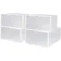 NEXCOVER Clear Stackable Shoe Storage Boxes,Large Size,4pack NEXCOVER Clear Stackable Shoe Storage Boxes,Large Size,4pack