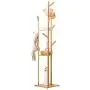 Cxjff Floor Standing Coat Rack Clothes Hat Stand Floor Standing Coat Rack Clothes Hat Stand Hanger Hooks Shelves Bamboo Simple Smooth Stoarge, Log Color Hanger Modern (Color : Log)