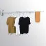 BENOSS Wall Mounted Clothes Drying Rack, Collapsible and Retractable Laundry Garment Hanger for Daily Clothes, Space Saver Hangers, Easy to Install, for Balcony, Laundry, Bathroom and Bedroom (Silver)