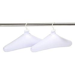 Deluxe Comfort Inflatable Travel Clothes Hanger White