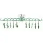 Grey990 Removable Windproof Clothes Towel Hanger Clothespin Bathroom Storage Rack with 12 Clips Green Grey990 Removable Windproof Clothes Towel Hanger Clothespin Bathroom Storage Rack with 12 Clips Green