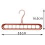 lRICE-home Multi-Function 9-Hole Sliding Clothes Hanger Sorting Drying Rack Hook Organizer - Random Color