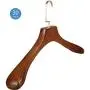 PeiQiH Wooden Suit Hangers, Heavy Duty Durable No-Trace Wide Shoulder Anti-Rust Chrome 360° Swivel Hook Clothes Hangers for Coat Jackets Shirt-c-30 Pack/Men 46.5x25x5cm