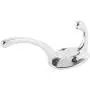 Misszone 10 PCS Dual Coat Hook Single Large Wall Mounted Robe Hat Clothes Towel Hanger for Bathroom Kitchen Bedroom (Silver)
