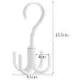 Leyeet 360-degree Rotation Hanging Hook Storage Hanger Home Use for Clothes Bag Hat Scarf (Color : White) Leyeet 360-degree Rotation Hanging Hook Storage Hanger Home Use for Clothes Bag Hat Scarf (Color : White)
