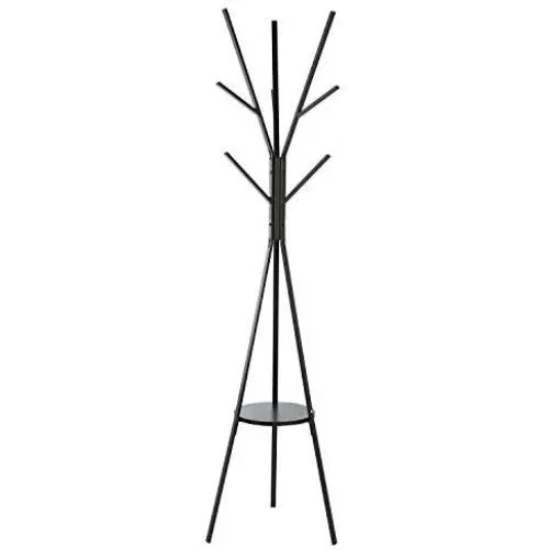 Homebi Coat Rack Hat Stand Free Standing Display Hall Tree Metal Hat Hanger Garment Storage Holder with 9 Hooks for Clothes Hats and Scarves in Black,17.72" Wx17.72 Dx70.87 H Homebi Coat Rack Hat Stand Free Standing Display Hall Tree Metal Hat Hanger Garment Storage Holder with 9 Hooks for Clothes Hats and Scarves in Black,17.72" Wx17.72 Dx70.87 H