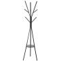 Homebi Coat Rack Hat Stand Free Standing Display Hall Tree Metal Hat Hanger Garment Storage Holder with 9 Hooks for Clothes Hats and Scarves in Black,17.72" Wx17.72 Dx70.87 H
