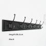 LAXF-Wall Coat Racks with Hooks/Hangers Coat Rack Bamboo Clothes Hook Dorm Room Bedroom on The Wall Wall-Mounted Hook Hanger Multifunction Straight Edge Black (Size : 96.3cm)