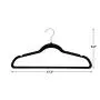 Finnhomy Heavy Duty 50 Pack Clothes Hangers with 10 Multiple Use Finger Clips, Durable Slim-Line Velvet Hangers Non-Slip Sturdy Clothing Hangers with Copper/Rose Gold Hook, Black